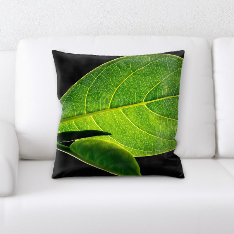 Coussin décoratif à feuilles