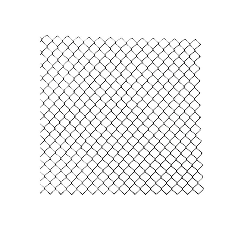 Galvanized Steel Chain Link Fence Fabric - 50 Feet - 9.5 AW Gauge - Black, 6 ft