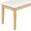 Ensemble de table de salle à manger extensible Vintage pour 6 avec 4 chaises et banc, ensemble de table de cuisine rustique de 59 à 72 pouces avec finition patinée et pieds rétro sculptés (bois naturel délavé)-1852533398
