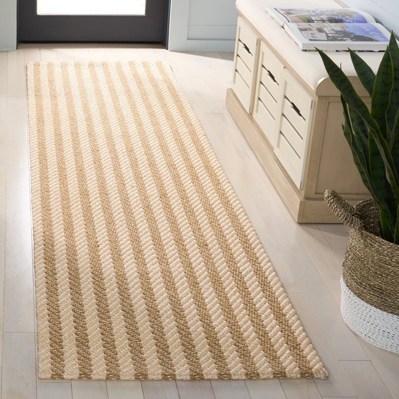 Natural Fiber 528 Sisal Striped Rug, Runner 2'3" x 8'