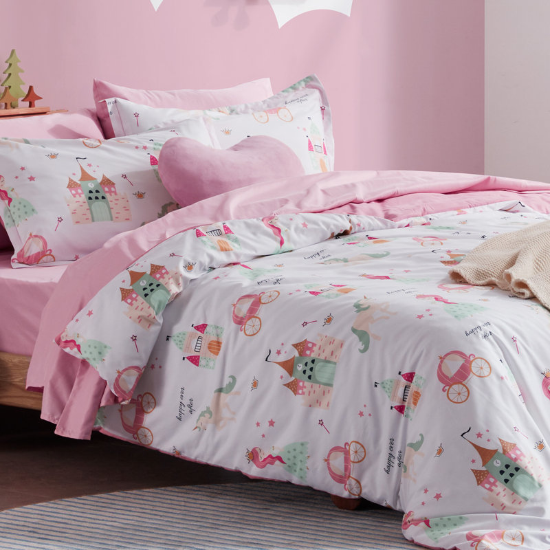 Space Rocket Reversible Duvet Cover Set, Full/Queen, Princess Castle