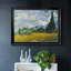 Champ de blé avec cyprès, reproduction sur toile-1073666202-1073666181