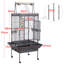 Wrought Iron Rolling Large Parrot Bird Cage