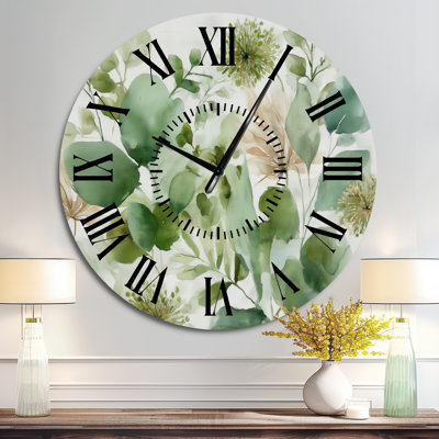 Horloge murale aquarelle