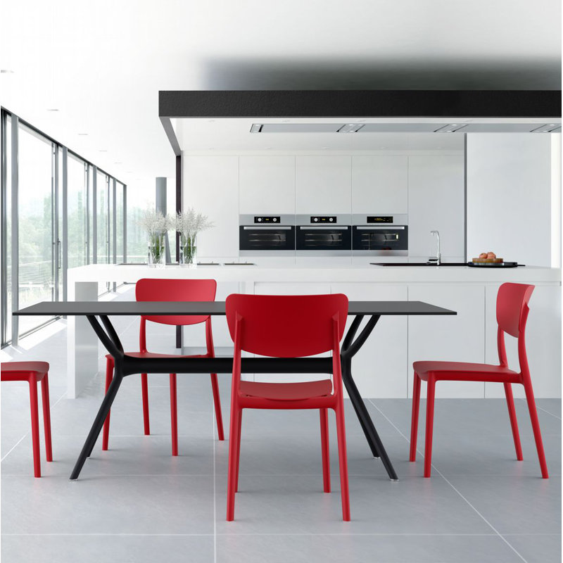 Chaise d'appoint de salle à manger Farrah, Rouge