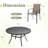 6-Person Round Patio Dining Set With Stackable PVC-coated polyester Chairs-398260