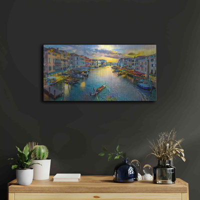 Grand canal de Venise, Italie, par Pierre Gavidia - peinture sur métal sans cadre