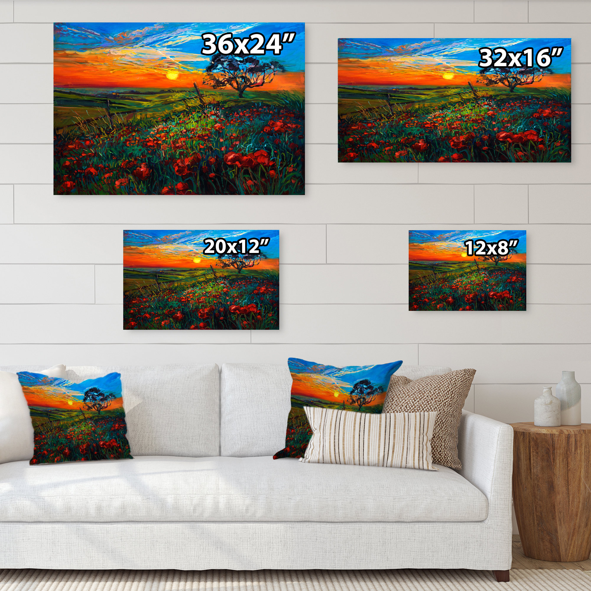 Winston Porter Red Poppy Fields - Print on Canvas | Wayfair