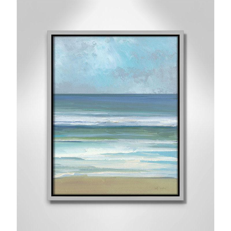 «Gentle Waves II» par Sally Swatland, Flottant argenté, 12.5' W x 15.5' H