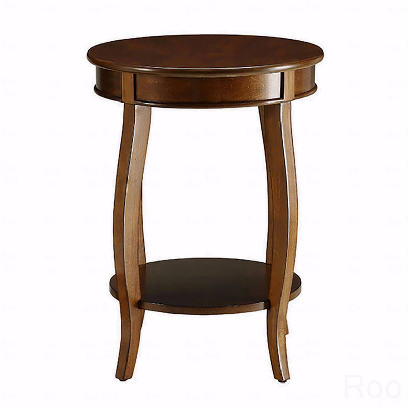 Table d'appoint ronde avec tablette inférieure
