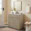 Meuble-lavabo en faux travertin avec lavabo 36 po Render