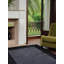 Tapis écologiques en laine touffetée à la main Kaylie - Rectangle, noir anthracite, design moderne contemporain, tapis antidérapants faits à la main épais pour salon, chambre à coucher-21966015