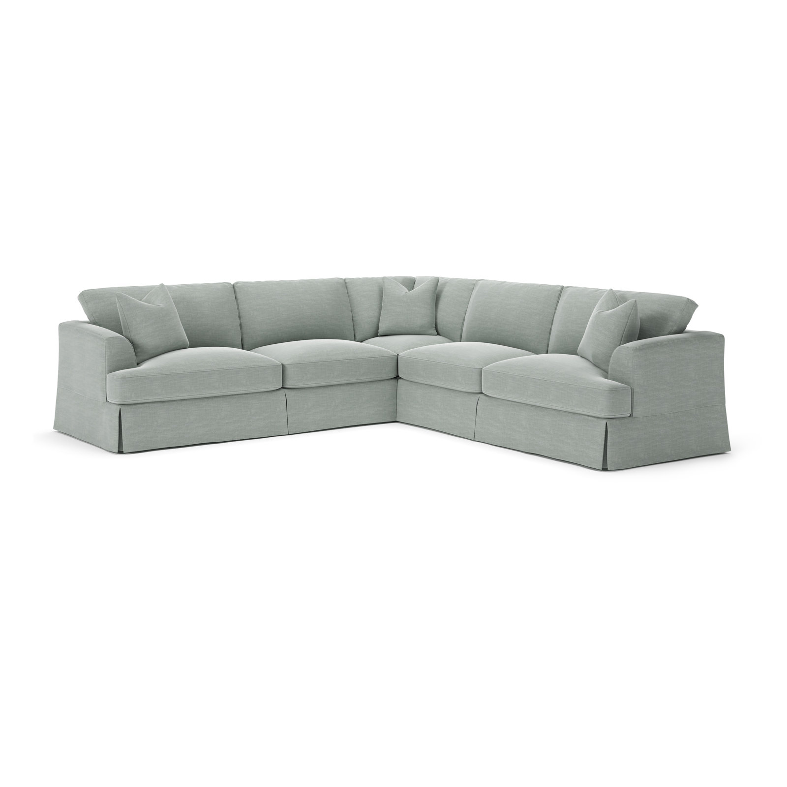 Lucia L-Sectional, Conversation Capri Basketweave