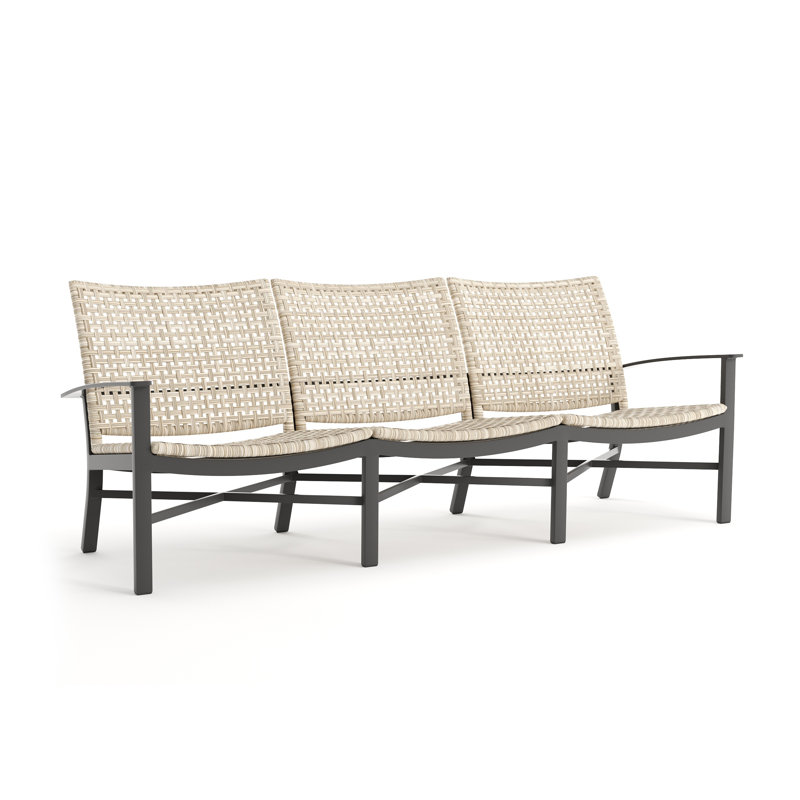 Jasper 86'' Wide Straight Wicker Patio Sofa