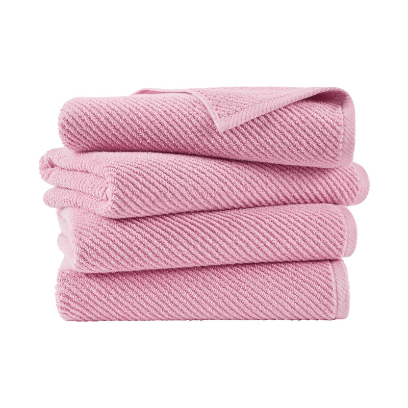 Ensemble de serviettes de bain 4 pièces Diagonal, Serviettes de bain - paquet de 4, Rose