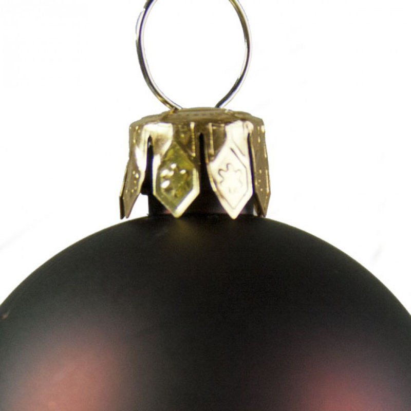 8cm Bauble, Brown Satin