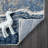 Marble Abstract Blue/Gold Area Rug-829820325