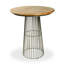 LaGrange Round Solid Wood Top Metal Base Dining Table