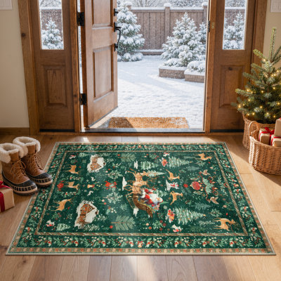 Tapis lavable Laurica Christmas Reindeer