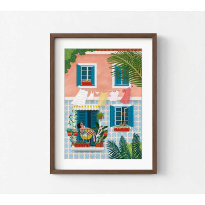 Mediterranean Balcony – Coastal Lifestyle Art Print