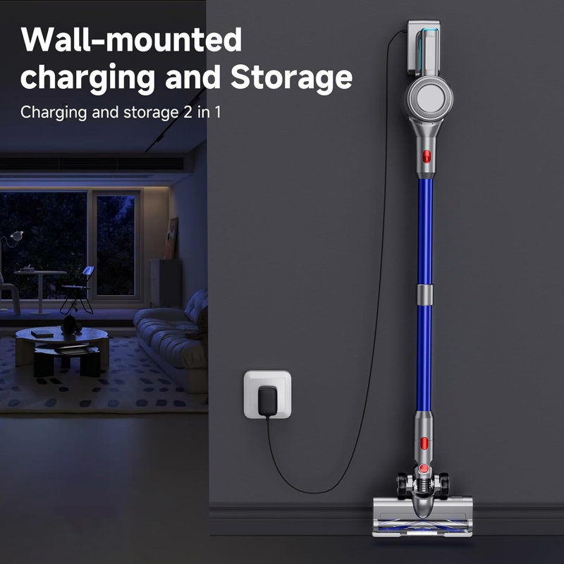 Cordless Vacuum Cleaner For Home - Lightweight, Stick Vacuum Clean With Rechargeable Battery, Max 45mins Runtime, 8 In 1 Handheld Vacuum For Hardfloor & Carpets Pet Hair, Blue