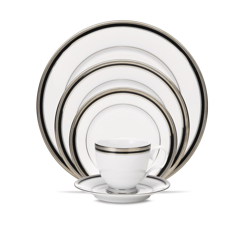 Noritake Austin Platinum 5-Piece Place Setting, Service for 1