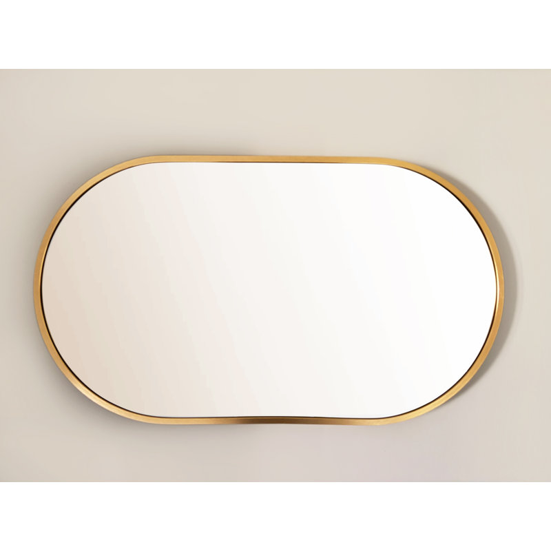 Delmarie Metal Oval Mirror
