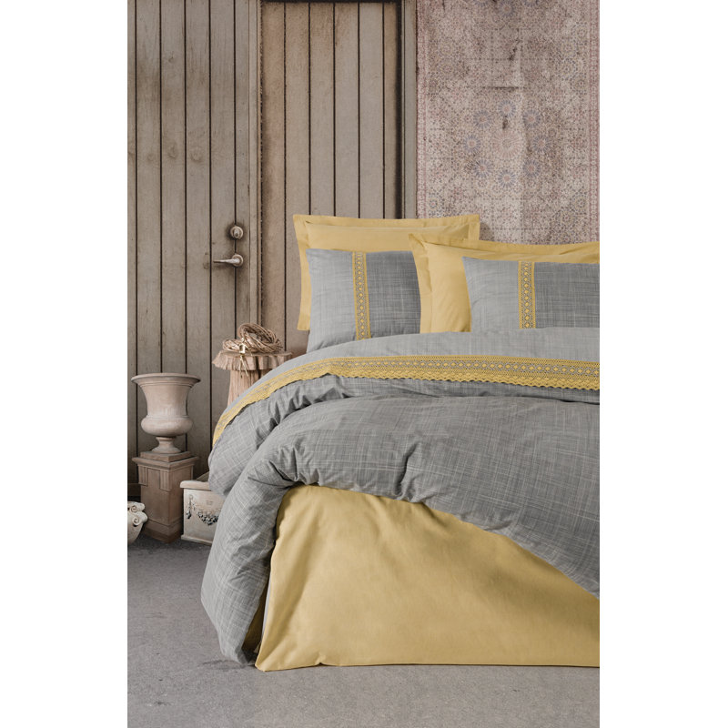 Appleby Dusty/Rose/Grey 145 TC, 200 x 220 cm - 4 Pillowcases 50 x 70 cm