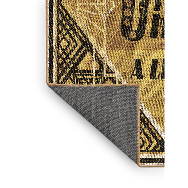 Tapis brun à motif géométrique Satrogan, Rectangle 5 pi x 7 pi