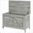 Storage Chests | 30" Lift Top Storage Chest with Safety Hinge, Slate Gray Wood Grain, Farmhouse Style | Particle Board | Bedroom