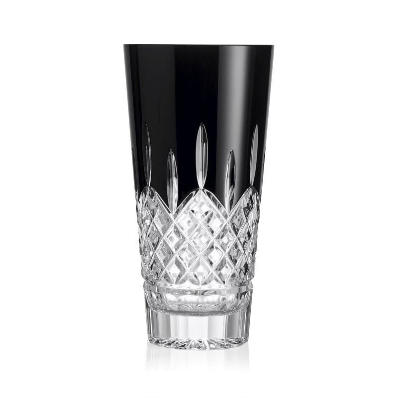 Lismore Black Vase, 11.81" H x 5.91" W x 5.91" D