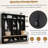 Wide Design Hall Tree with Storage Bench, Minimalist Shoe Cabinet with Cube Storage & Shelves, Multifunctional Coat Rack with 8 Hooks-1620962498