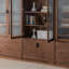 Light luxury black walnut bookcase