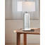 Lampe de chevet argentée