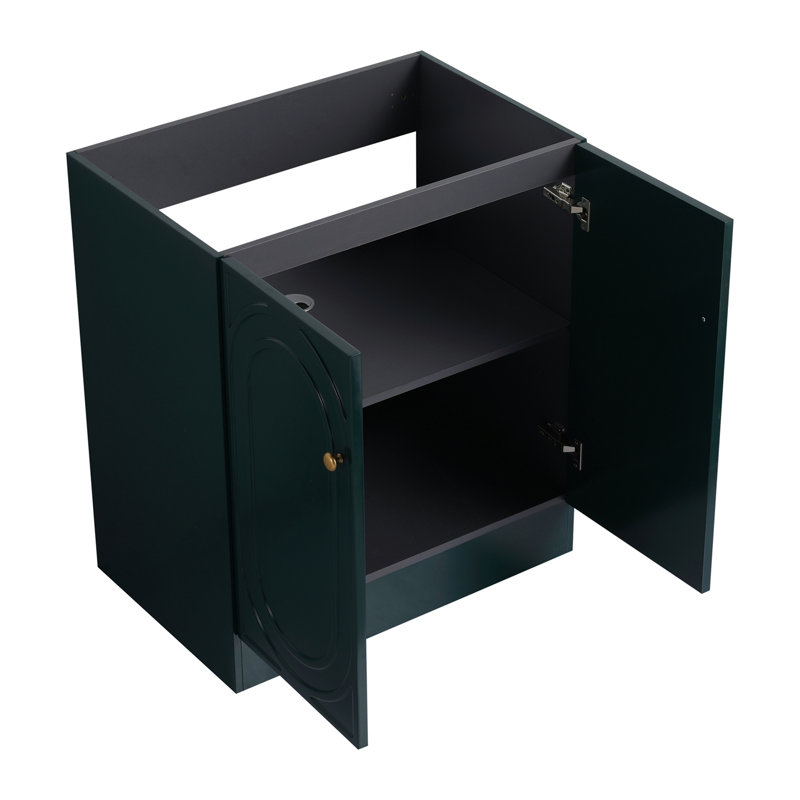 Meuble-lavabo autoportant - sans le lavabo, Vert foncé