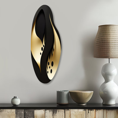 Fakenham - Modern Geometric Curved Shape Asymmetric Metal Wall Art
