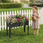 Boîte de jardinage surélevée en métal surélevée avec pieds de support stables et trous de drainage pour la cour-213746031-213746028