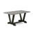 5-Piece Kitchen Dinette Set Included 4 Gotham Grey Kitchen Dining Chairs, Upholstered Seat and High Button Tufted Chair Back and Cement Rectangular Table - Black Finish-164657940-164657931-164657928