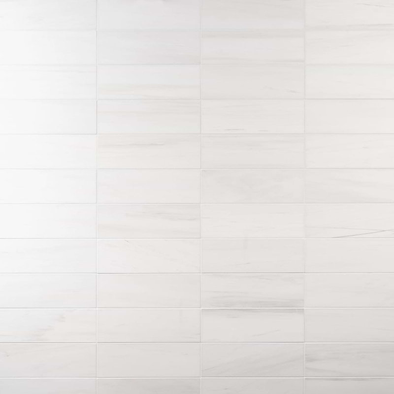 Bianco Dolomite 4x12 Honed Marble Tile