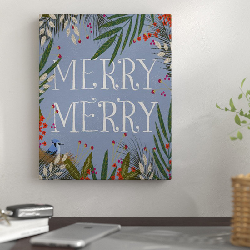 « christmas merry resdominure », impression, H 10 po x l 8 po, Toile tendue