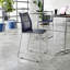 Tabouret de bar empilable avec dossier ventilé et repose-pieds intégré-112818891-112818892-112818893