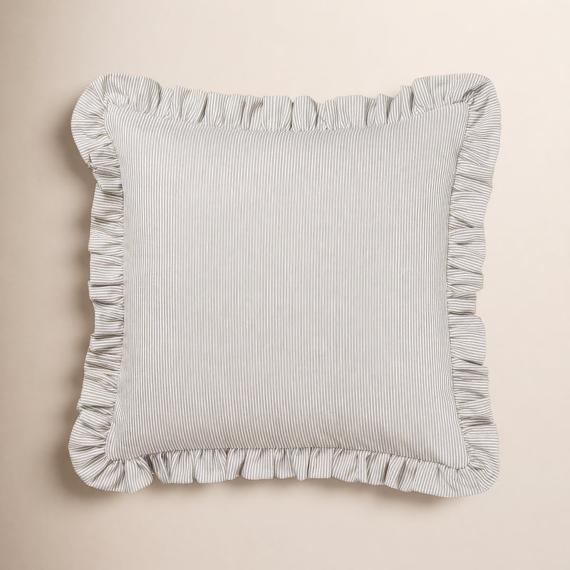 Coussin Birch Lane, Polyester, Gris
