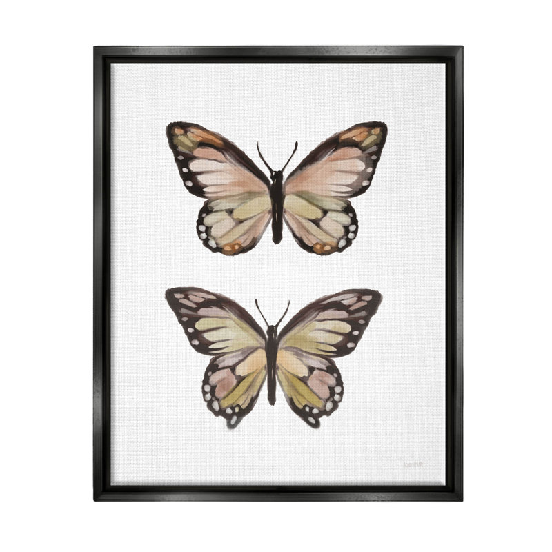 Ailes de papillon, insecte, art giclée par House Fenway, H 21 po x l 17 po x P 1,7 po, Cadre flottant noir de jais