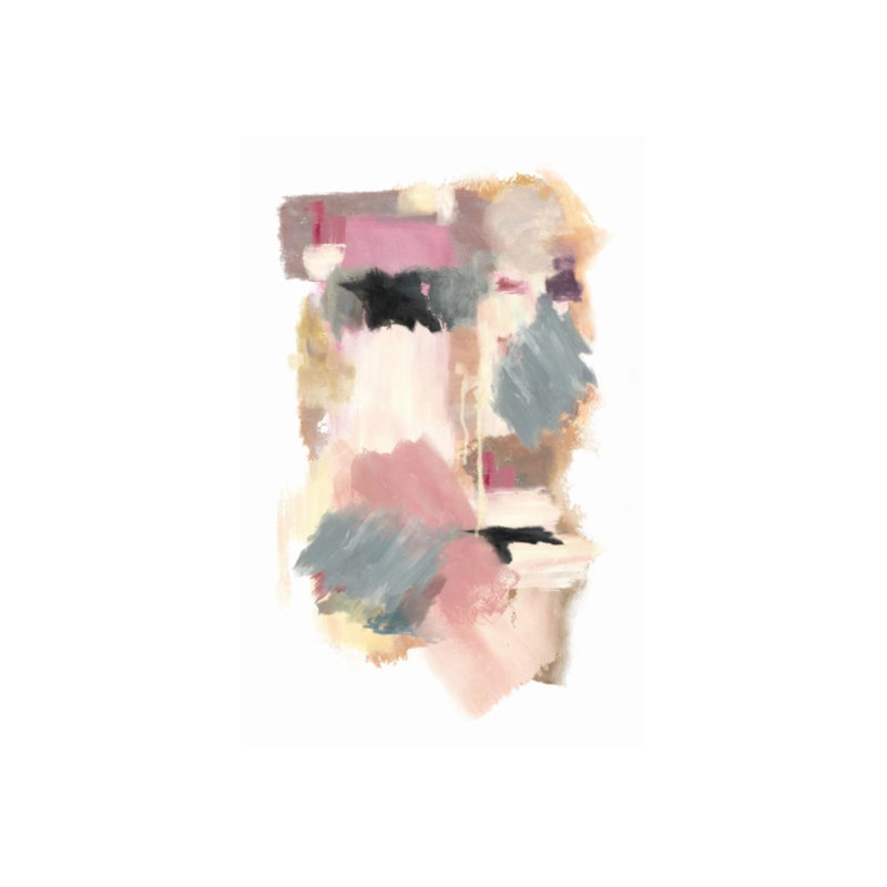 Abstract Roses Print by Ariel Gonzalez, Image Brush Gel, 54" H x 36" W