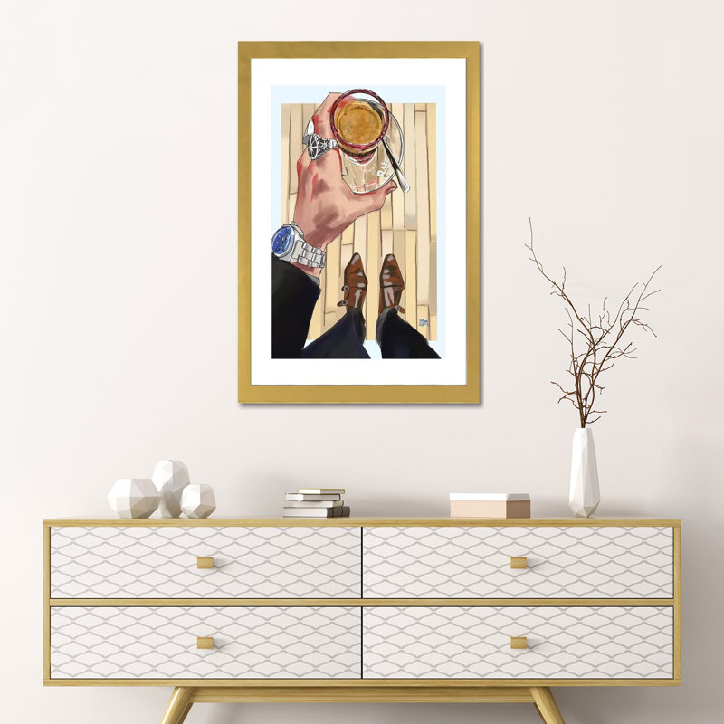 «Squibb» par Sunflowerman - reproduction d'art, H 24 po x l 16 po x P 1 po, Papier encadré doré