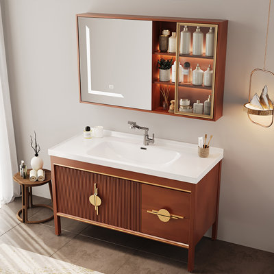Light luxury retro minimalist bathroom cabinet