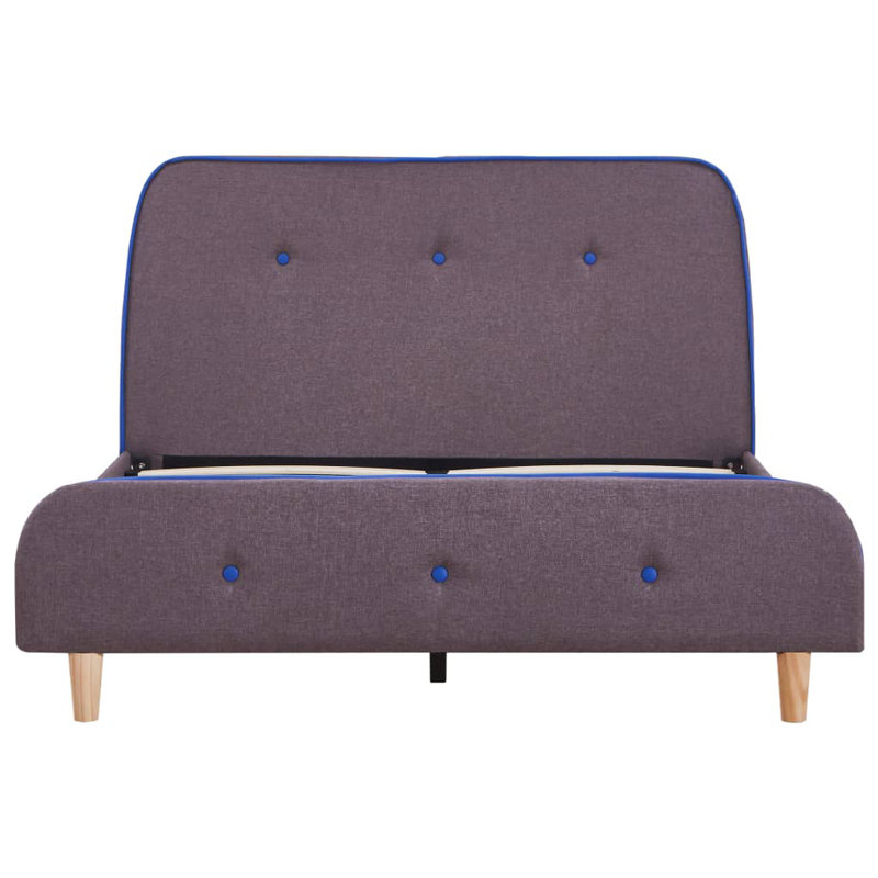 Alcaria Upholstered Bed, Taupe, DE Size (120 x 200cm)