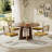 47 Inch Farmhouse Round Dining Kitchen Table Set for 4-440676443-440676437-442027639