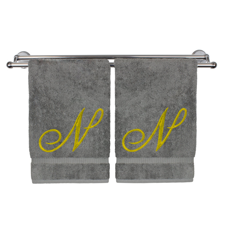 Super Plush Washcloth, Gray/Gold, N