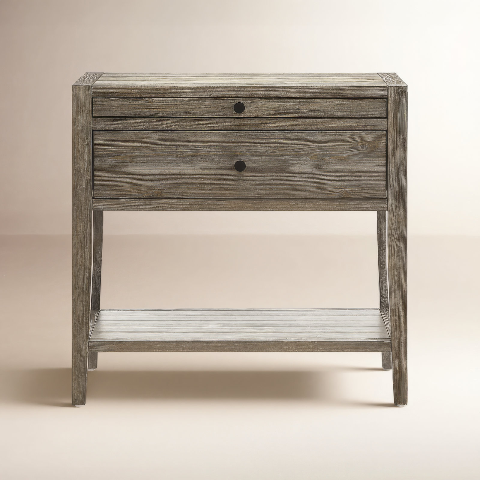 Pecor 1-Drawer 25" Nightstand, Weathered Gray